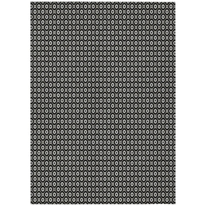 LOOMLAN Rugs Luthira Black Washable Indoor-Outdoor Rug