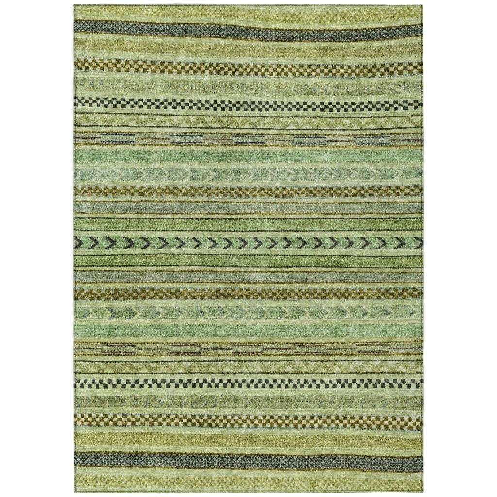 LOOMLAN Rugs Luthyra Aloe Washable Indoor-Outdoor Rug