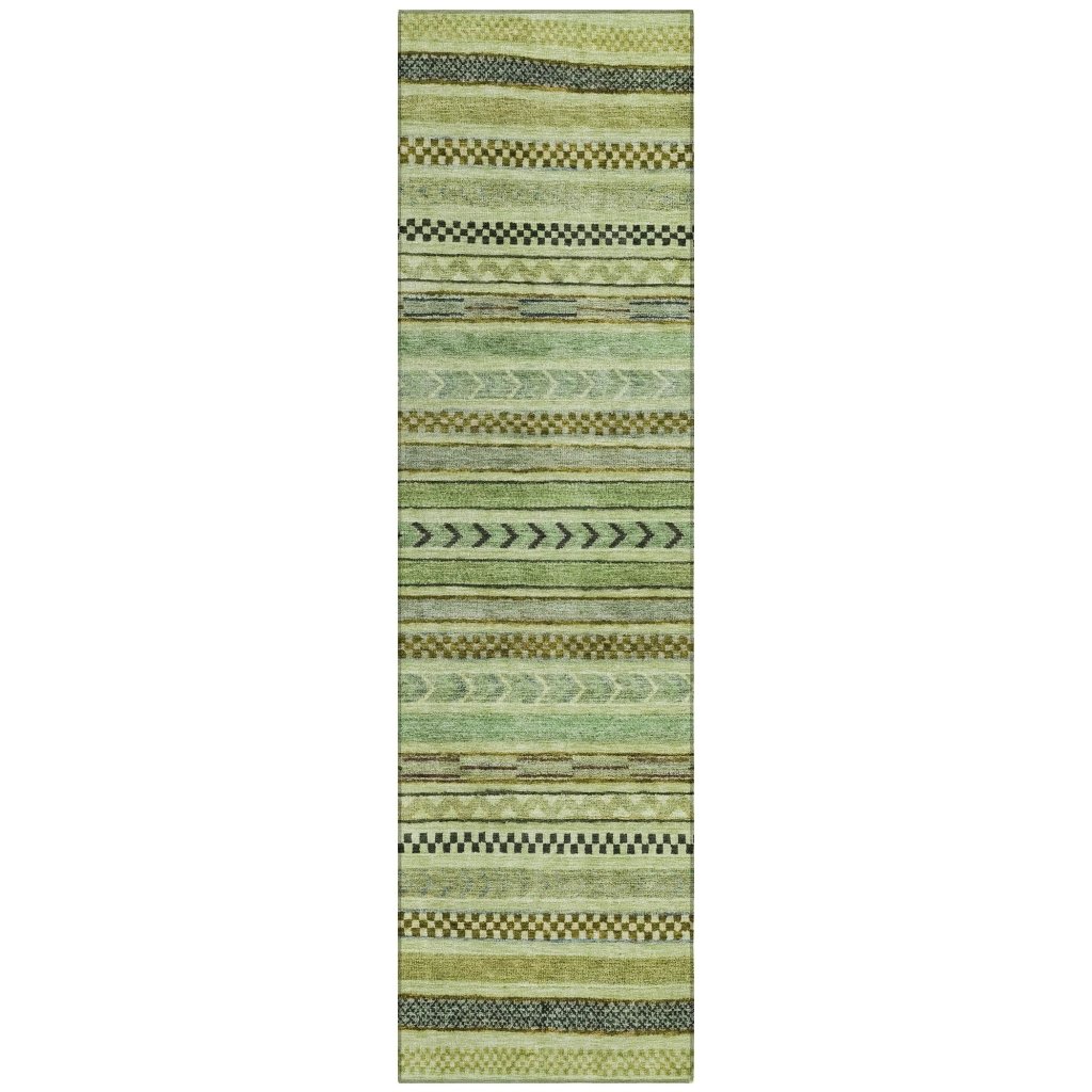 LOOMLAN Rugs Luthyra Aloe Washable Indoor-Outdoor Rug