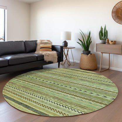 LOOMLAN Rugs Luthyra Aloe Washable Indoor-Outdoor Rug