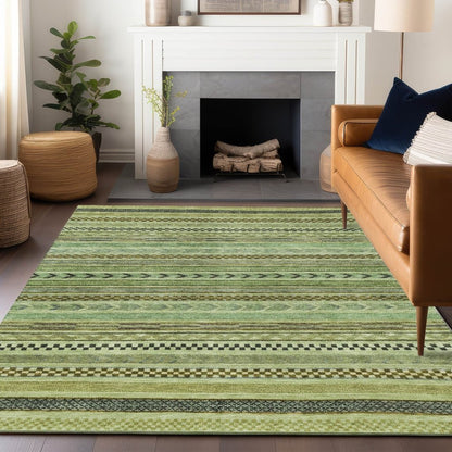 LOOMLAN Rugs Luthyra Aloe Washable Indoor-Outdoor Rug