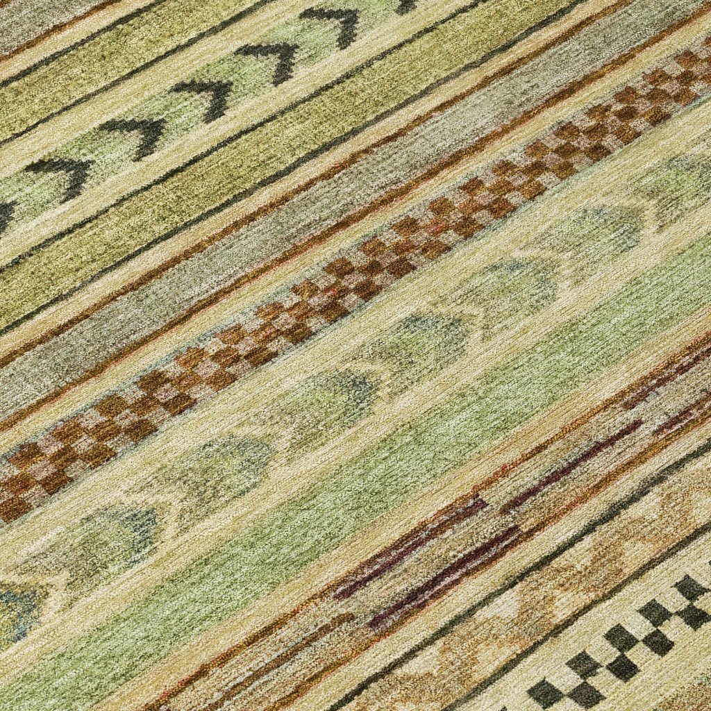 LOOMLAN Rugs Luthyra Beige Washable Indoor-Outdoor Rug