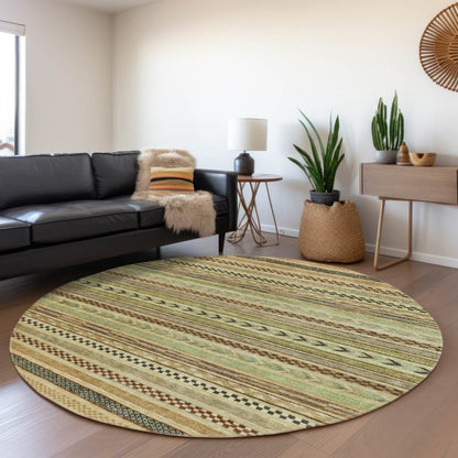 LOOMLAN Rugs Luthyra Beige Washable Indoor-Outdoor Rug