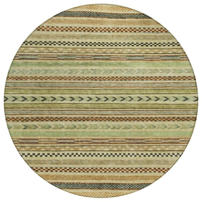 LOOMLAN Rugs Luthyra Beige Washable Indoor-Outdoor Rug