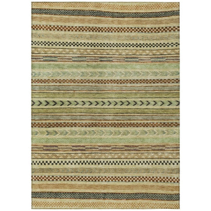 LOOMLAN Rugs Luthyra Beige Washable Indoor-Outdoor Rug