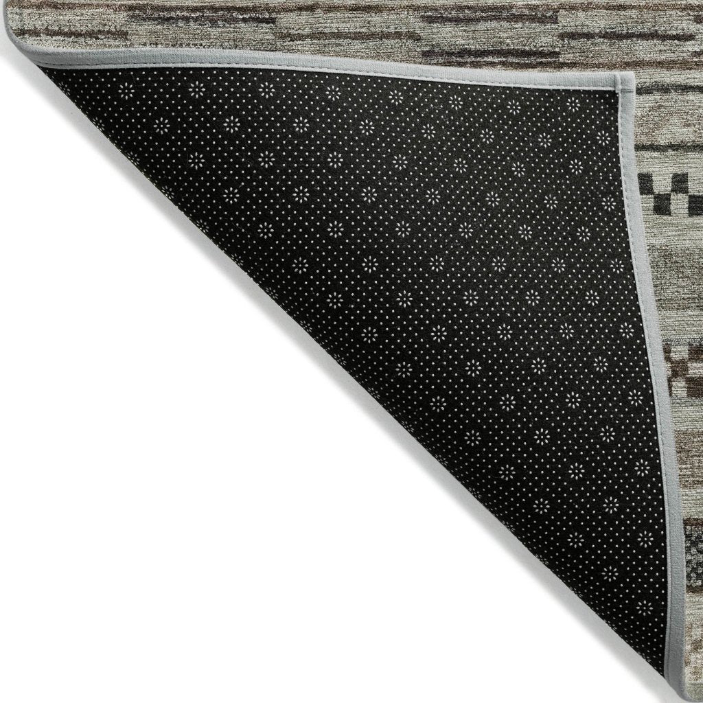 LOOMLAN Rugs Luthyra Brown Washable Indoor-Outdoor Rug