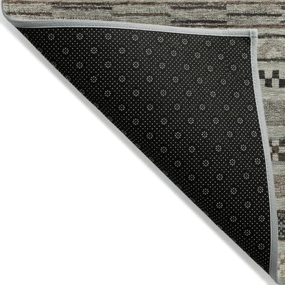 LOOMLAN Rugs Luthyra Brown Washable Indoor-Outdoor Rug