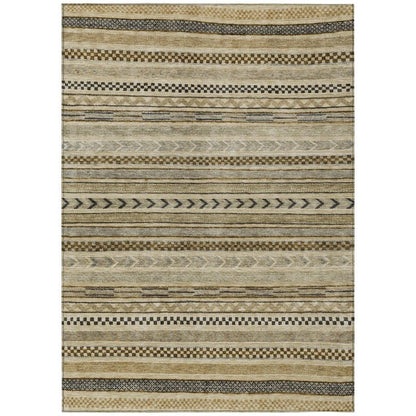 LOOMLAN Rugs Luthyra Chocolate Washable Indoor-Outdoor Rug
