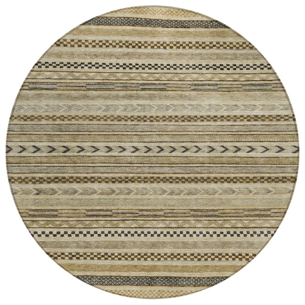 LOOMLAN Rugs Luthyra Chocolate Washable Indoor-Outdoor Rug