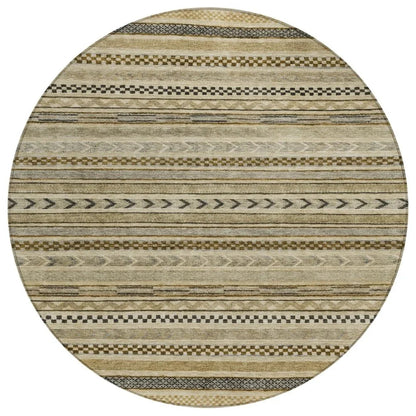 LOOMLAN Rugs Luthyra Chocolate Washable Indoor-Outdoor Rug