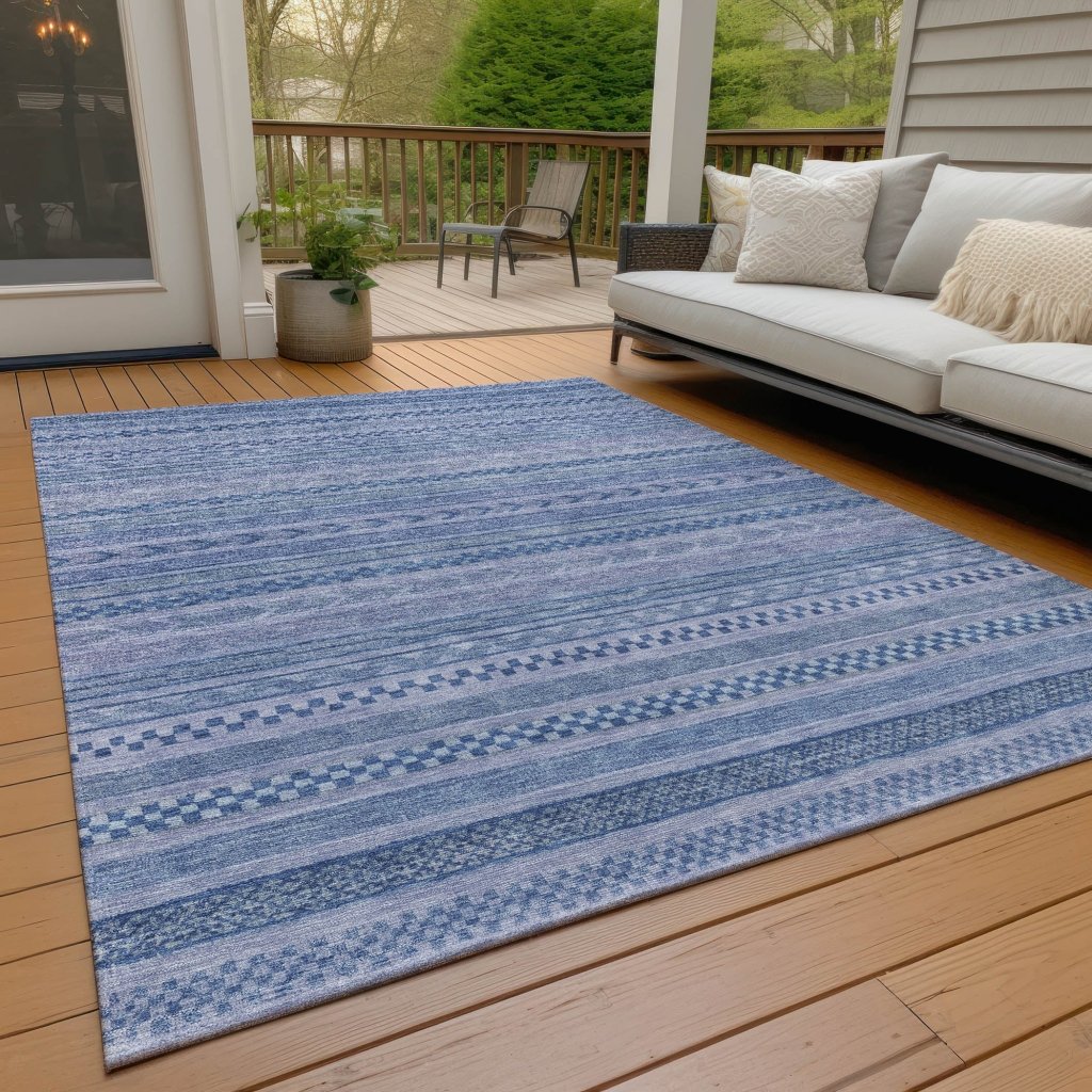 LOOMLAN Rugs Luthyra Denim Washable Indoor-Outdoor Rug