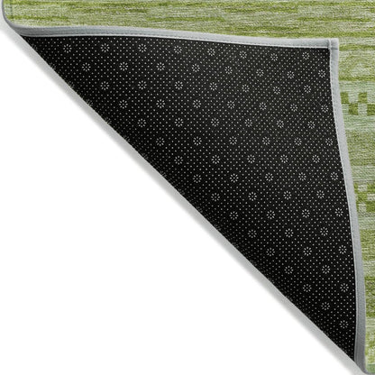 LOOMLAN Rugs Luthyra Green Washable Indoor-Outdoor Rug