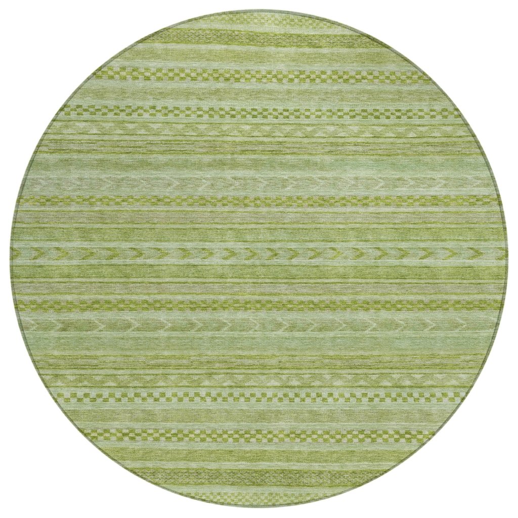 LOOMLAN Rugs Luthyra Green Washable Indoor-Outdoor Rug