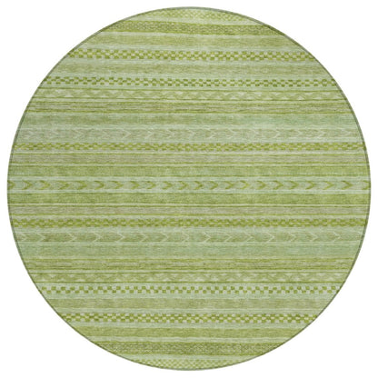 LOOMLAN Rugs Luthyra Green Washable Indoor-Outdoor Rug