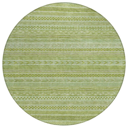 LOOMLAN Rugs Luthyra Green Washable Indoor-Outdoor Rug