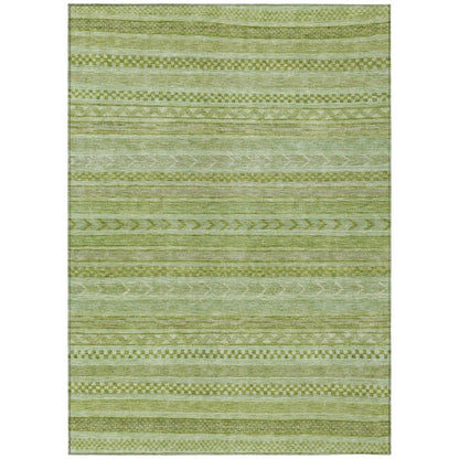 LOOMLAN Rugs Luthyra Green Washable Indoor-Outdoor Rug