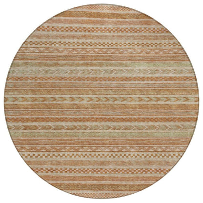 LOOMLAN Rugs Luthyra Orange Washable Indoor-Outdoor Rug