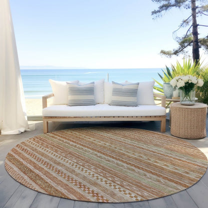 LOOMLAN Rugs Luthyra Orange Washable Indoor-Outdoor Rug
