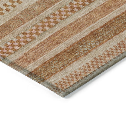 LOOMLAN Rugs Luthyra Orange Washable Indoor-Outdoor Rug