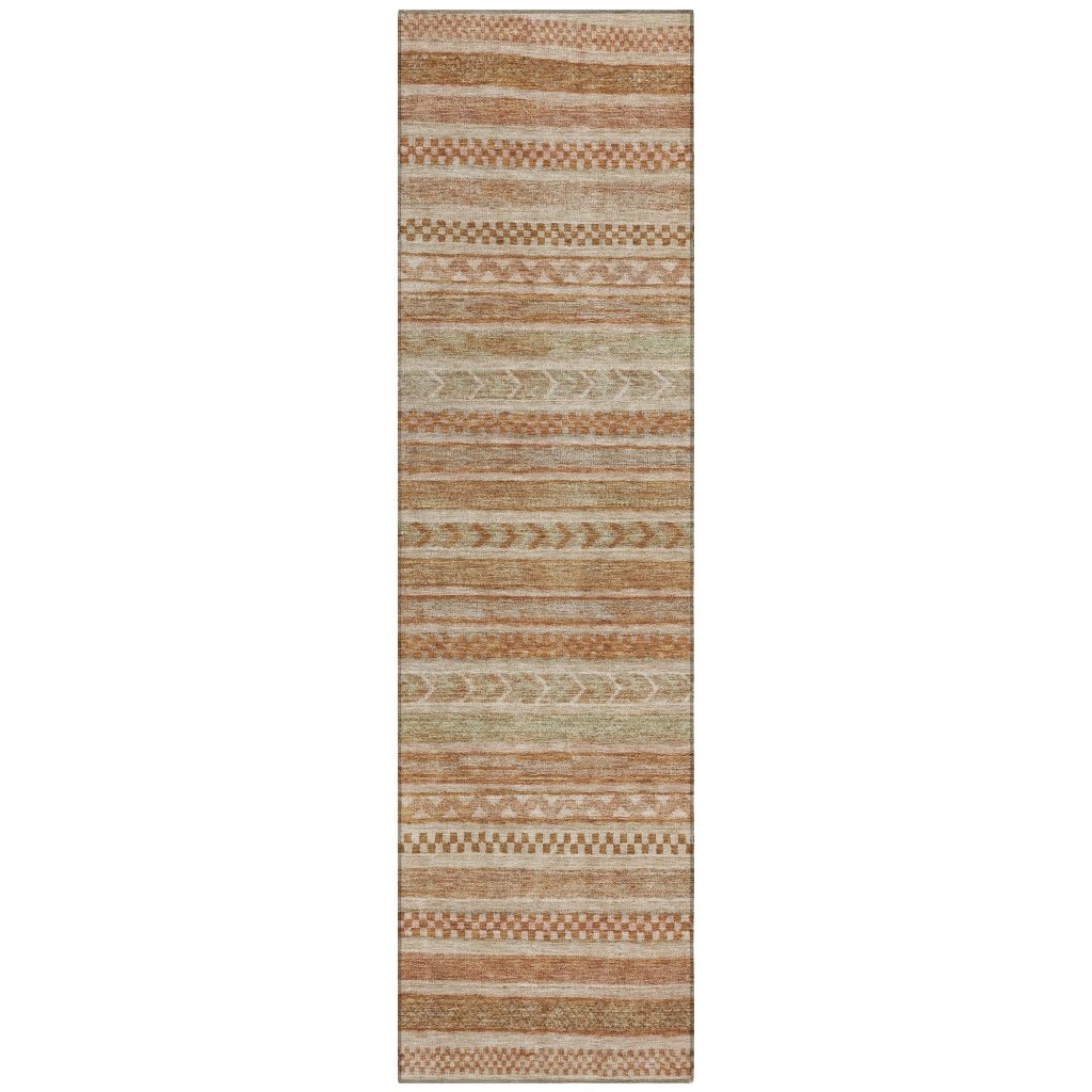 LOOMLAN Rugs Luthyra Orange Washable Indoor-Outdoor Rug