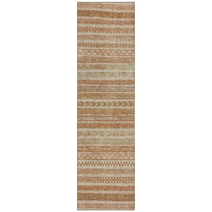 LOOMLAN Rugs Luthyra Orange Washable Indoor-Outdoor Rug