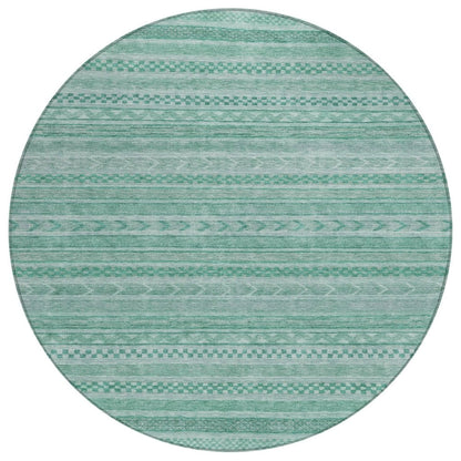 LOOMLAN Rugs Luthyra Turquoise Washable Indoor-Outdoor Rug