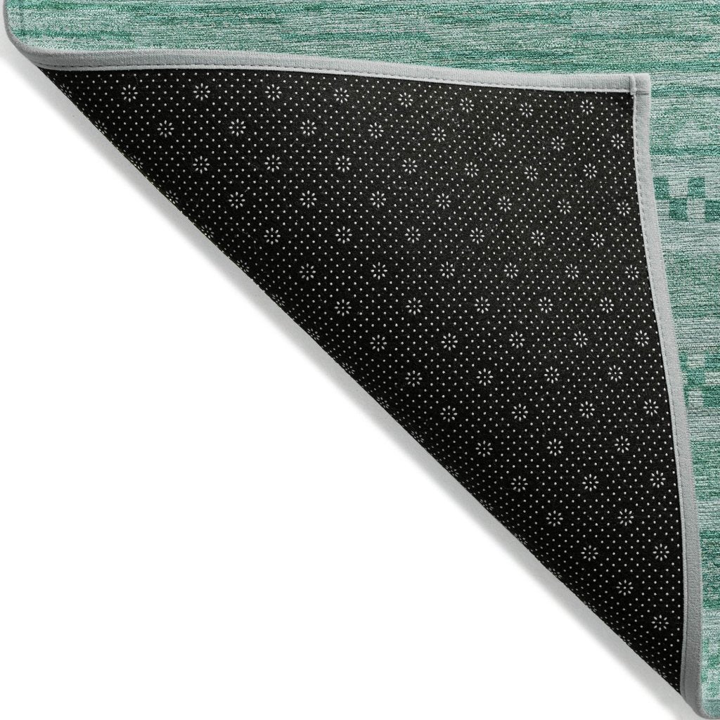 LOOMLAN Rugs Luthyra Turquoise Washable Indoor-Outdoor Rug
