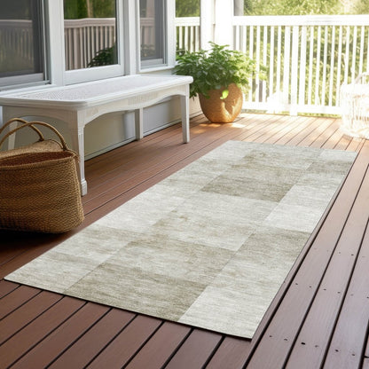 Luxeira Brown Washable Indoor - Outdoor Rug - LOOMLAN - LOOMLAN Rugs - Outdoor Rugs