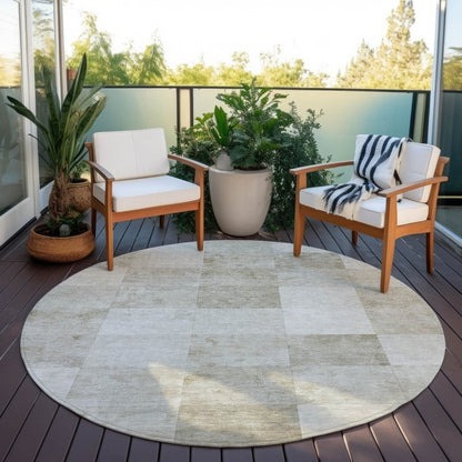 Luxeira Brown Washable Indoor - Outdoor Rug - LOOMLAN - LOOMLAN Rugs - Outdoor Rugs