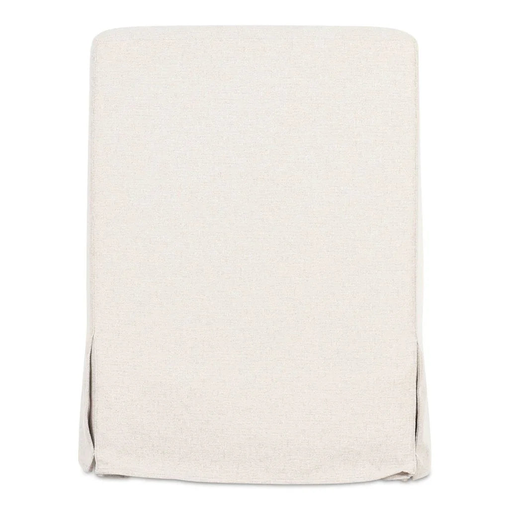 Lydia Beige Lumbar Support Slipcover Dining Chair - LOOMLAN - Moe's Home - Dining Chairs