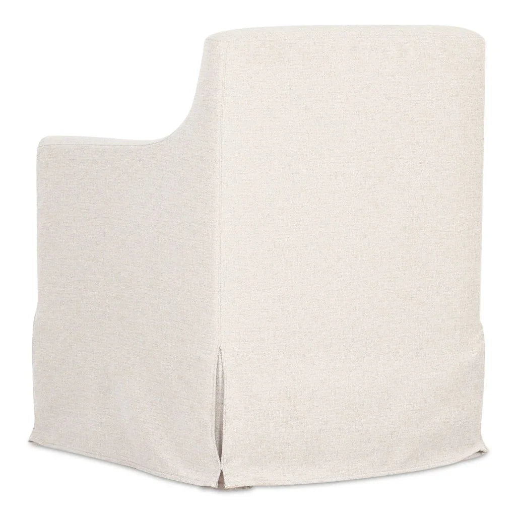 Lydia Beige Lumbar Support Slipcover Dining Chair - LOOMLAN - Moe's Home - Dining Chairs