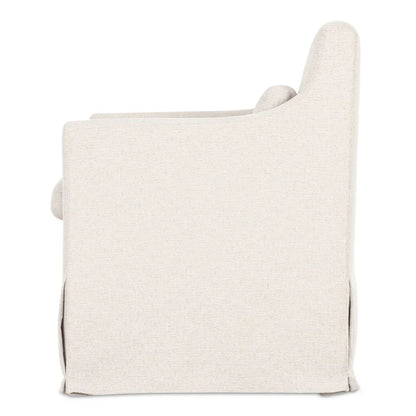 Lydia Beige Lumbar Support Slipcover Dining Chair - LOOMLAN - Moe's Home - Dining Chairs