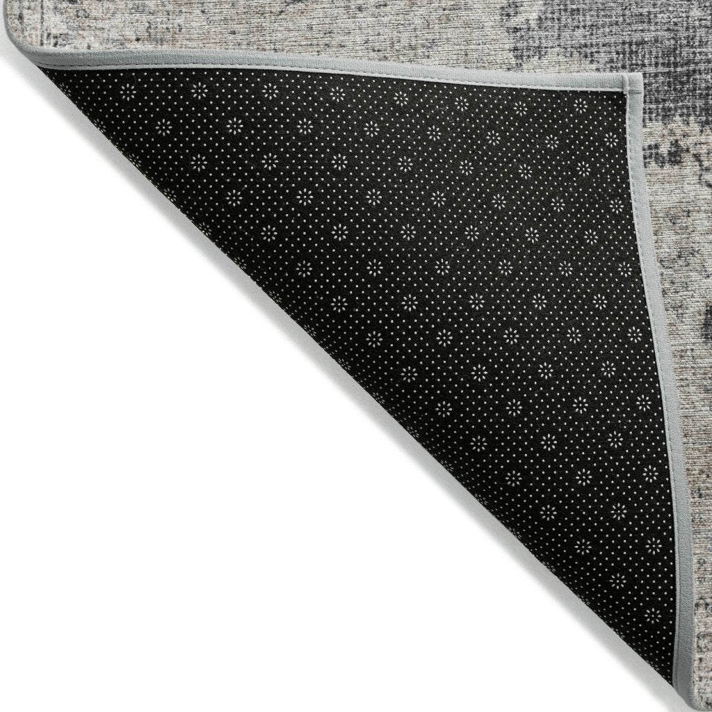 LOOMLAN Rugs Lyra Black Washable Indoor-Outdoor Rug