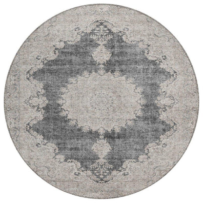 LOOMLAN Rugs Lyra Black Washable Indoor-Outdoor Rug