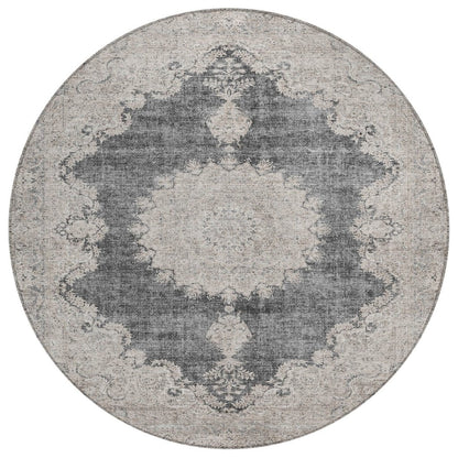 LOOMLAN Rugs Lyra Black Washable Indoor-Outdoor Rug