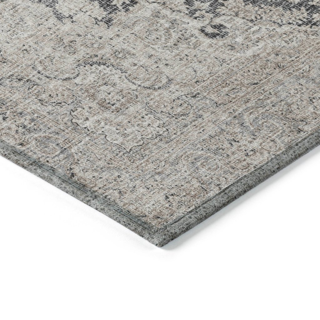 LOOMLAN Rugs Lyra Black Washable Indoor-Outdoor Rug