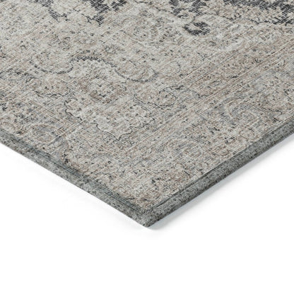 LOOMLAN Rugs Lyra Black Washable Indoor-Outdoor Rug
