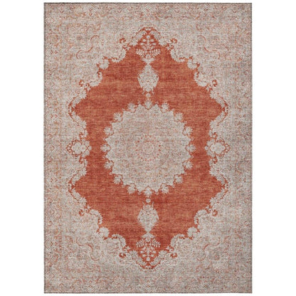 LOOMLAN Rugs Lyra Orange Washable Indoor-Outdoor Rug