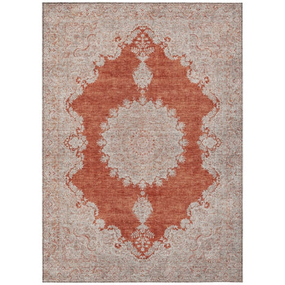 LOOMLAN Rugs Lyra Orange Washable Indoor-Outdoor Rug