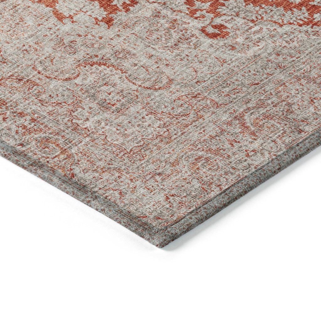 LOOMLAN Rugs Lyra Orange Washable Indoor-Outdoor Rug