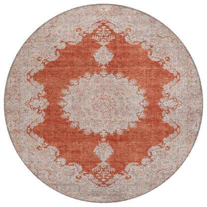 LOOMLAN Rugs Lyra Orange Washable Indoor-Outdoor Rug