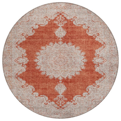 LOOMLAN Rugs Lyra Orange Washable Indoor-Outdoor Rug