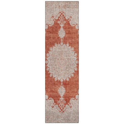LOOMLAN Rugs Lyra Orange Washable Indoor-Outdoor Rug