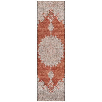 LOOMLAN Rugs Lyra Orange Washable Indoor-Outdoor Rug