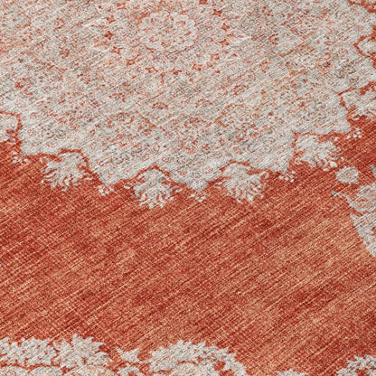 LOOMLAN Rugs Lyra Orange Washable Indoor-Outdoor Rug