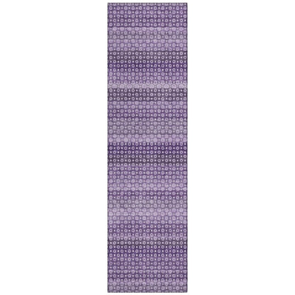 LOOMLAN Rugs Lyrella Purple Washable Indoor-Outdoor Rug