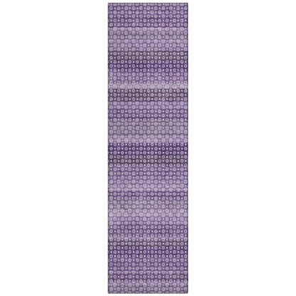 LOOMLAN Rugs Lyrella Purple Washable Indoor-Outdoor Rug