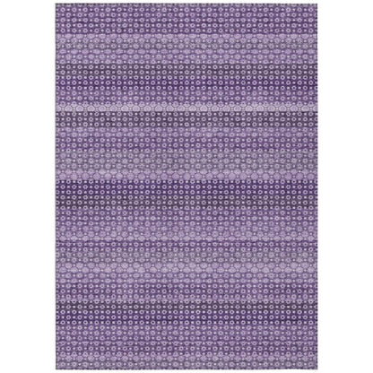 LOOMLAN Rugs Lyrella Purple Washable Indoor-Outdoor Rug