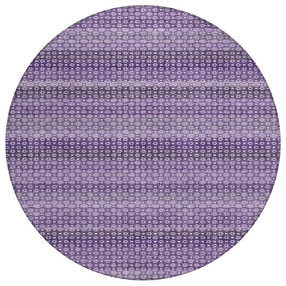 LOOMLAN Rugs Lyrella Purple Washable Indoor-Outdoor Rug