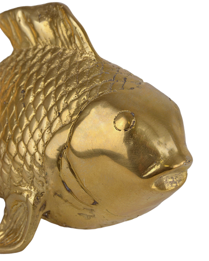 Metal Gold Goldfish Sculpture (Set of 2)